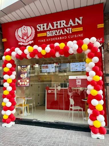 Shahran Biryani storefront in Al Nahda, Sharjah on opening day